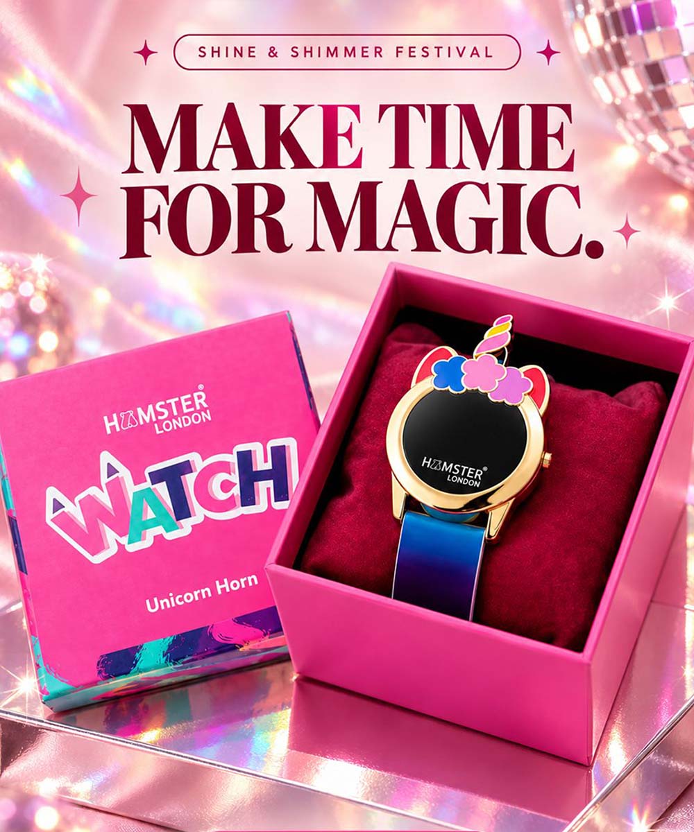 Hamster London Unicorn Princess Metal Flurry Purple Watch