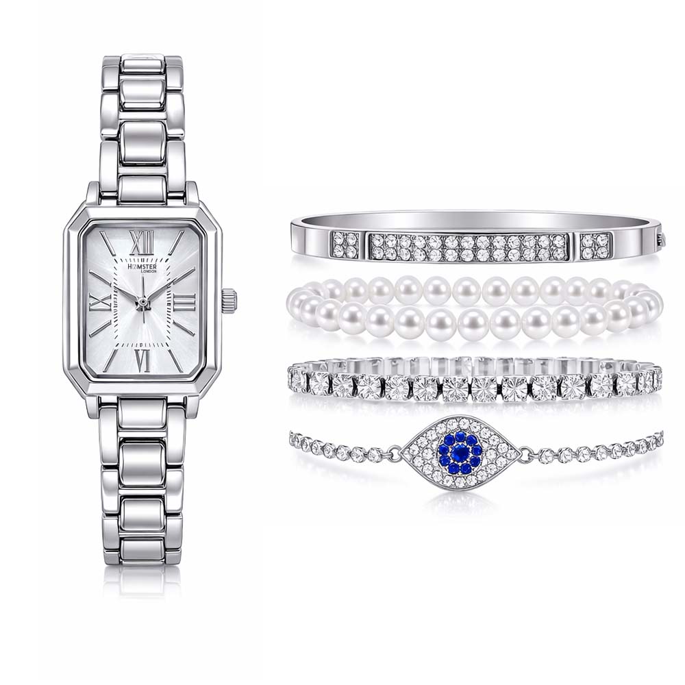 Hamster London Morning Star Women Silver Watch