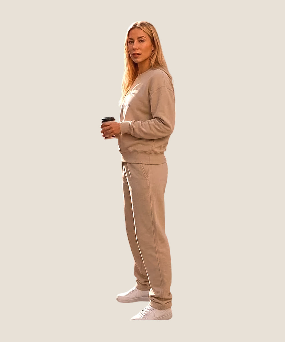 Hamster London Great British Excellence Sweatshirt & Lowers Set Beige