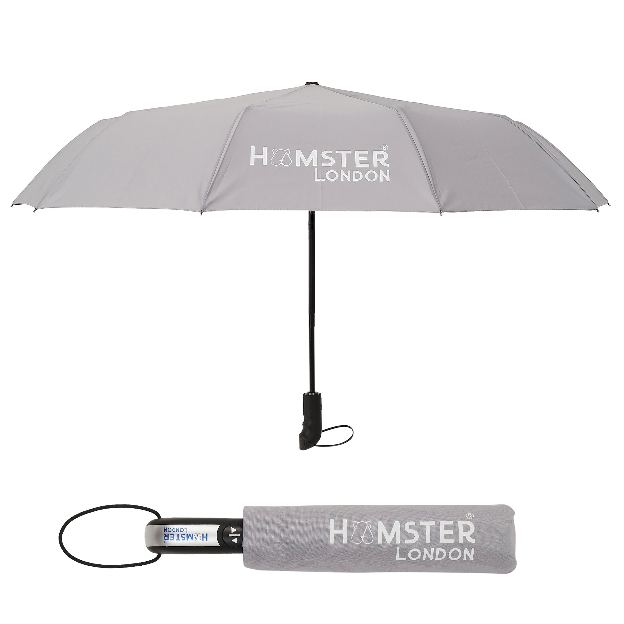Hamster London Automatic Open & Close Pocket Folding Umbrella (Grey)