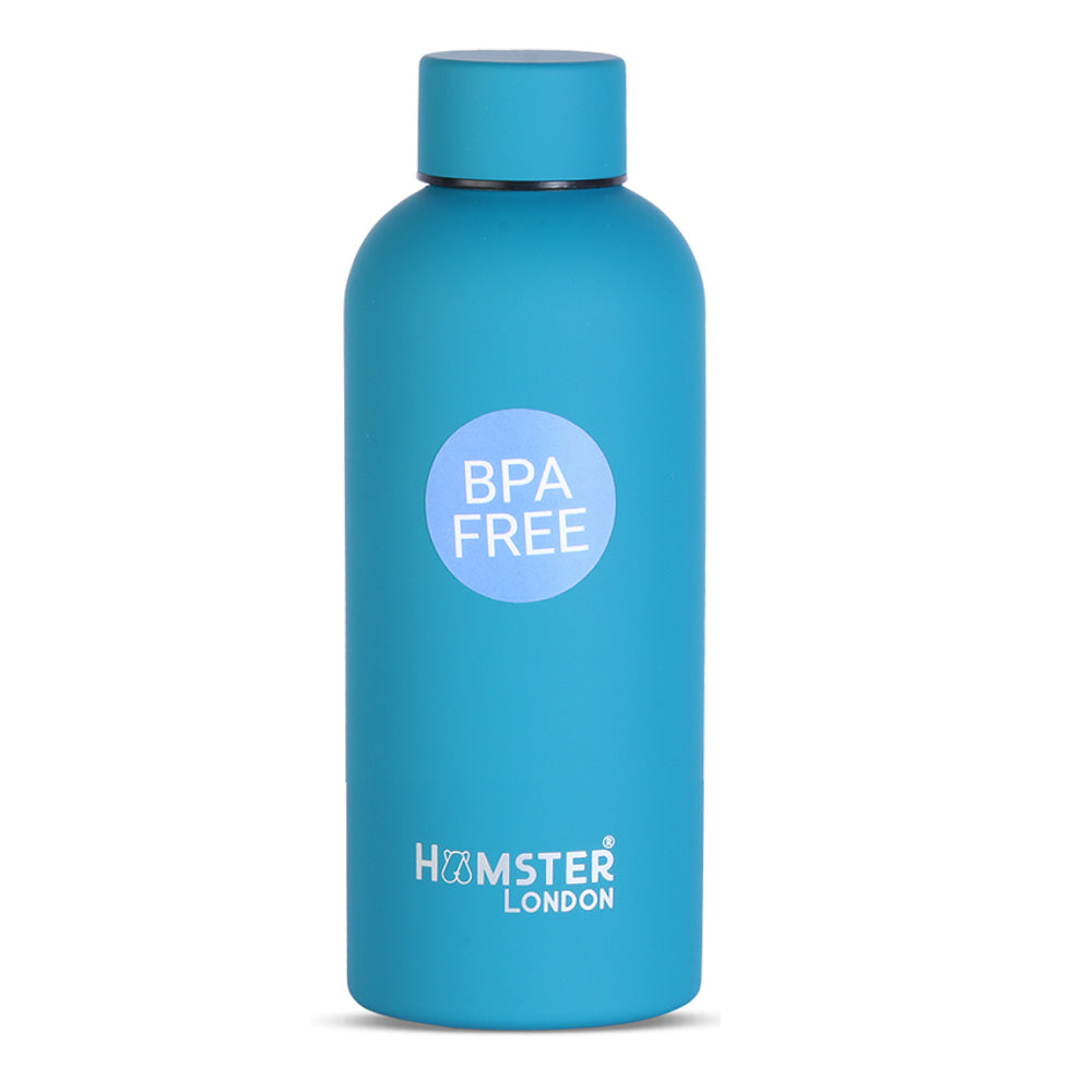 Hamster London Bottle Rubberish Medium Blue 350ml