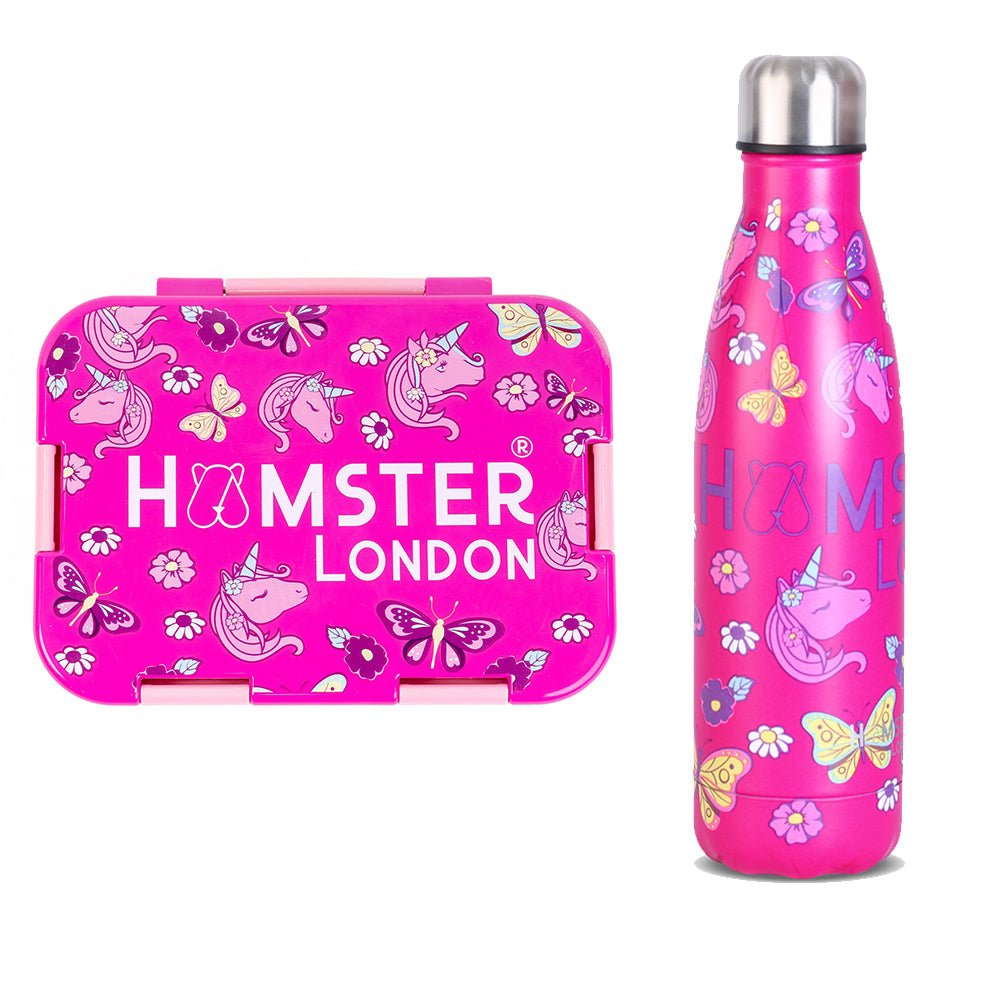 Hamster London Happy Bento Box Un Butterfly And Bottle Combo