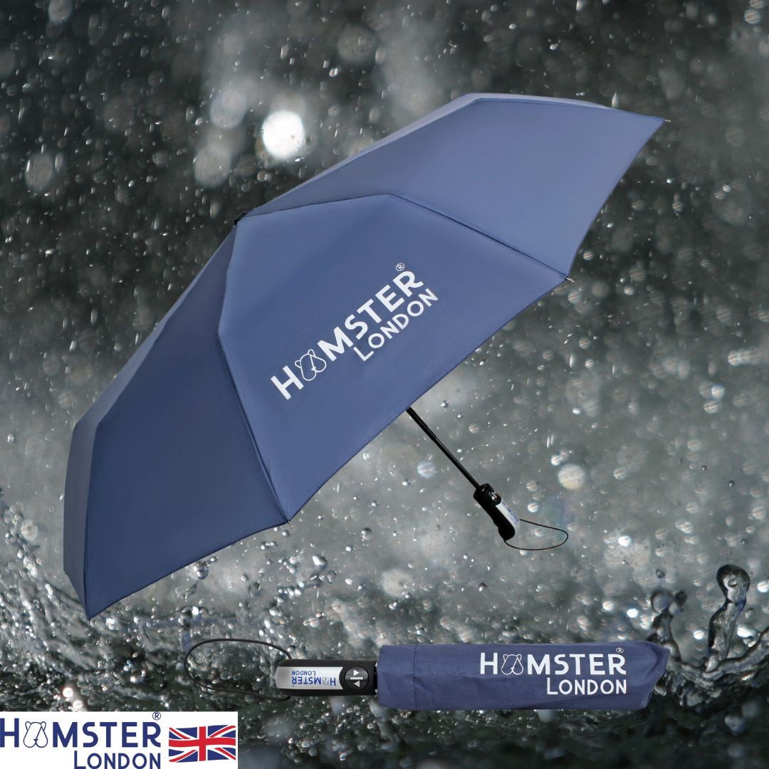 Hamster London Automatic Open & Close Pocket Folding Umbrella (Blue)