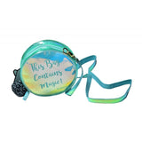 Pom Pom Sling Bag For Makeup Accessories Aqua