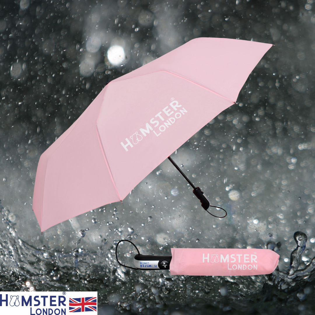 Hamster London Automatic Open & Close Pocket Folding Umbrella (Pink)