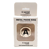 Hamster London Gold Alphabet Phone Ring
