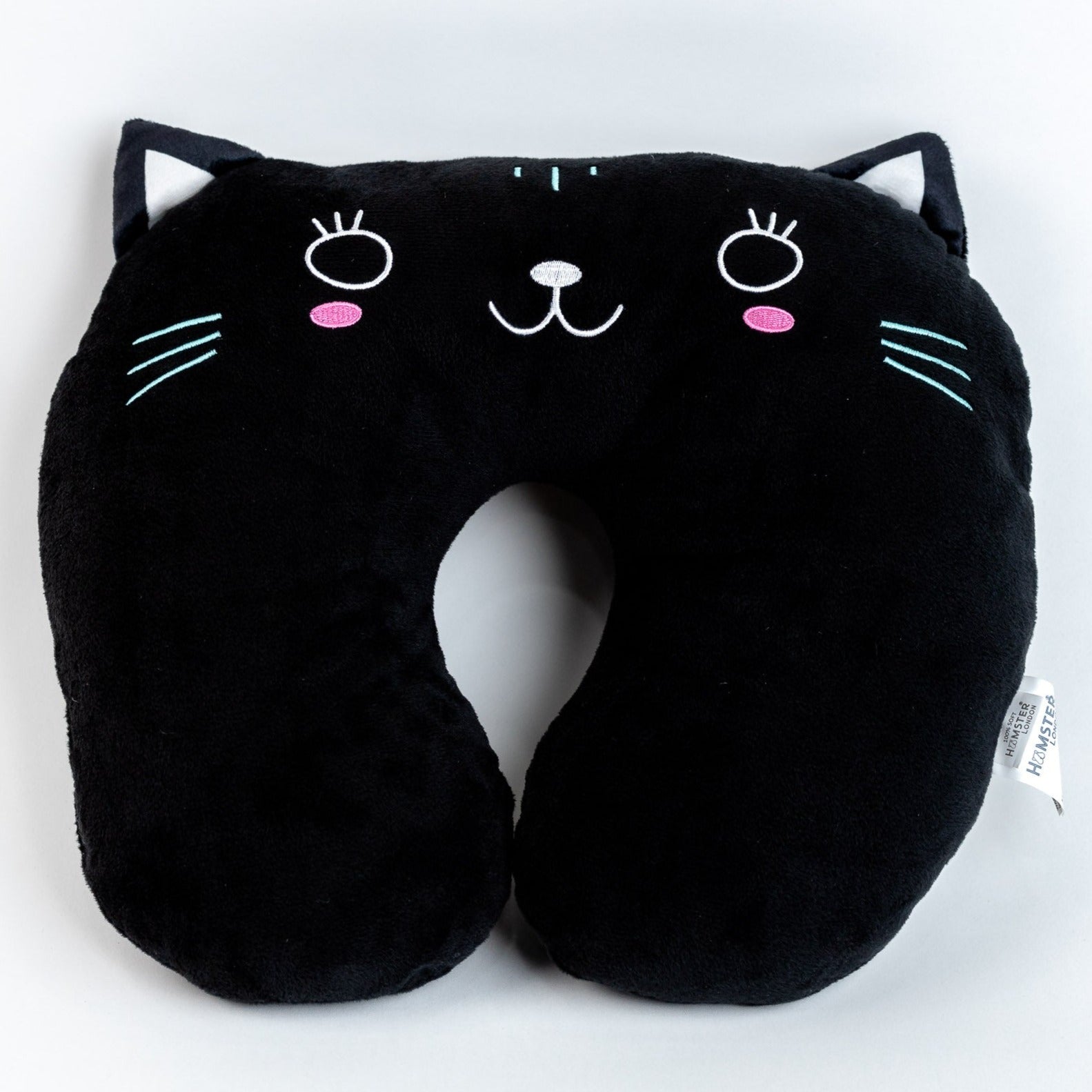 Hamster London Travel Pillow Black Cat