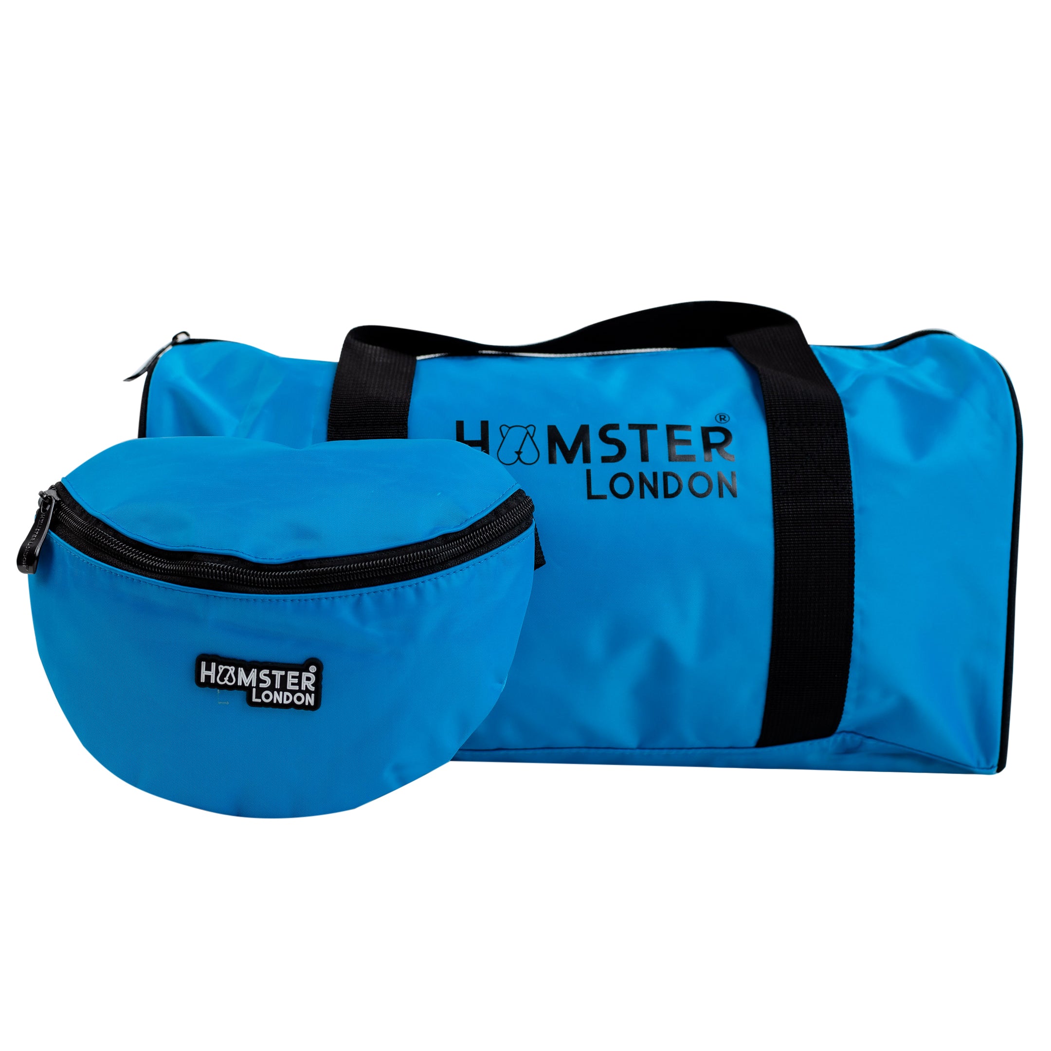 HL Neon Hype Duffle Bag Blue With Waist Bag