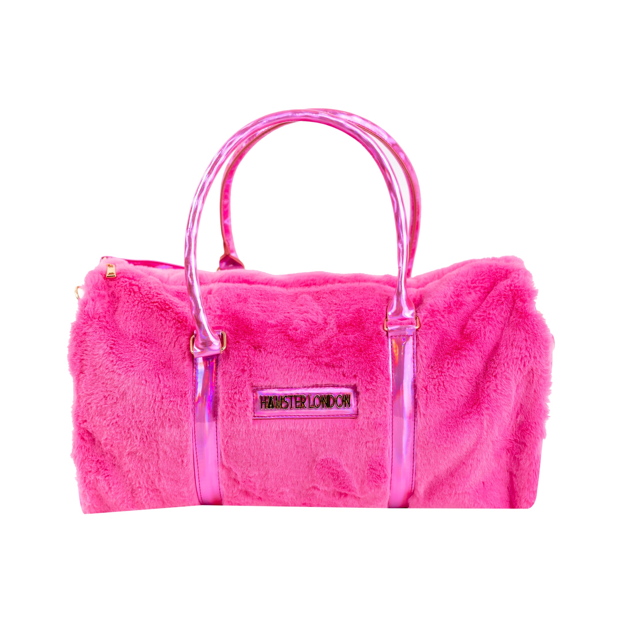 Hamster London Fur Baby Duffle Bag Pink