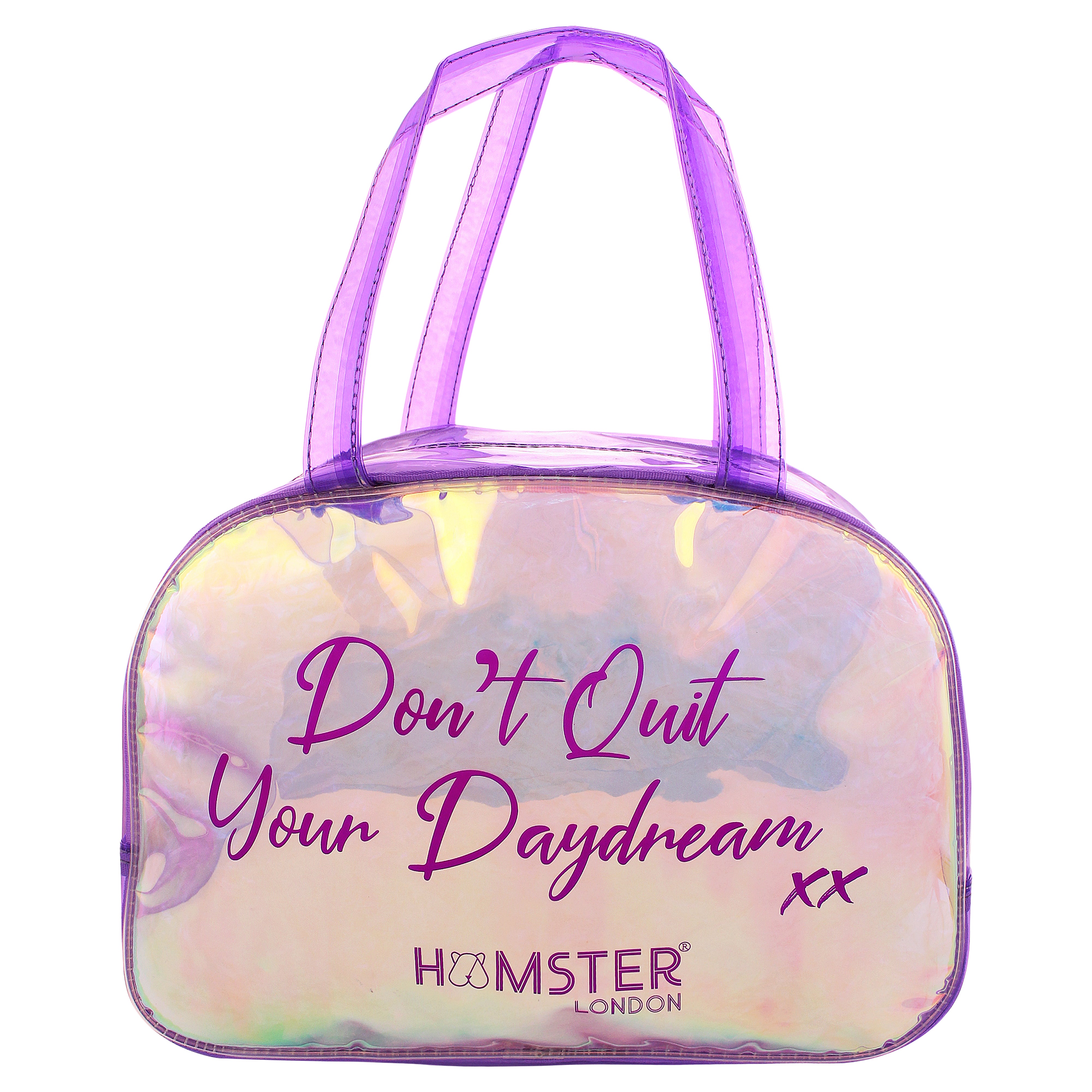 Hamster London Shiny Boston Bag Purple