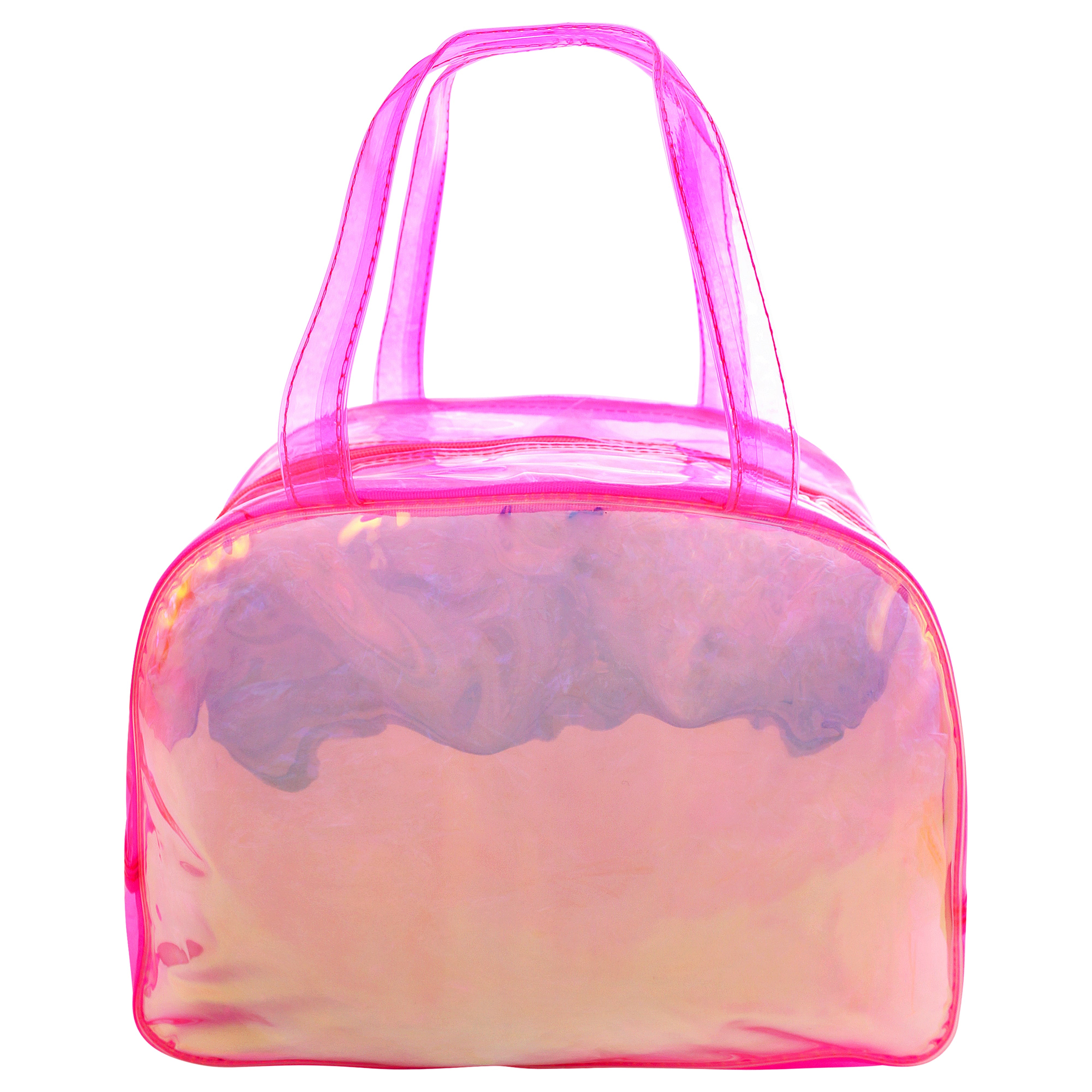 HL Shiny Boston Bag Pink With Busy Pouch Pink