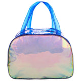 HL Shiny Boston Bag Blue With Personalization