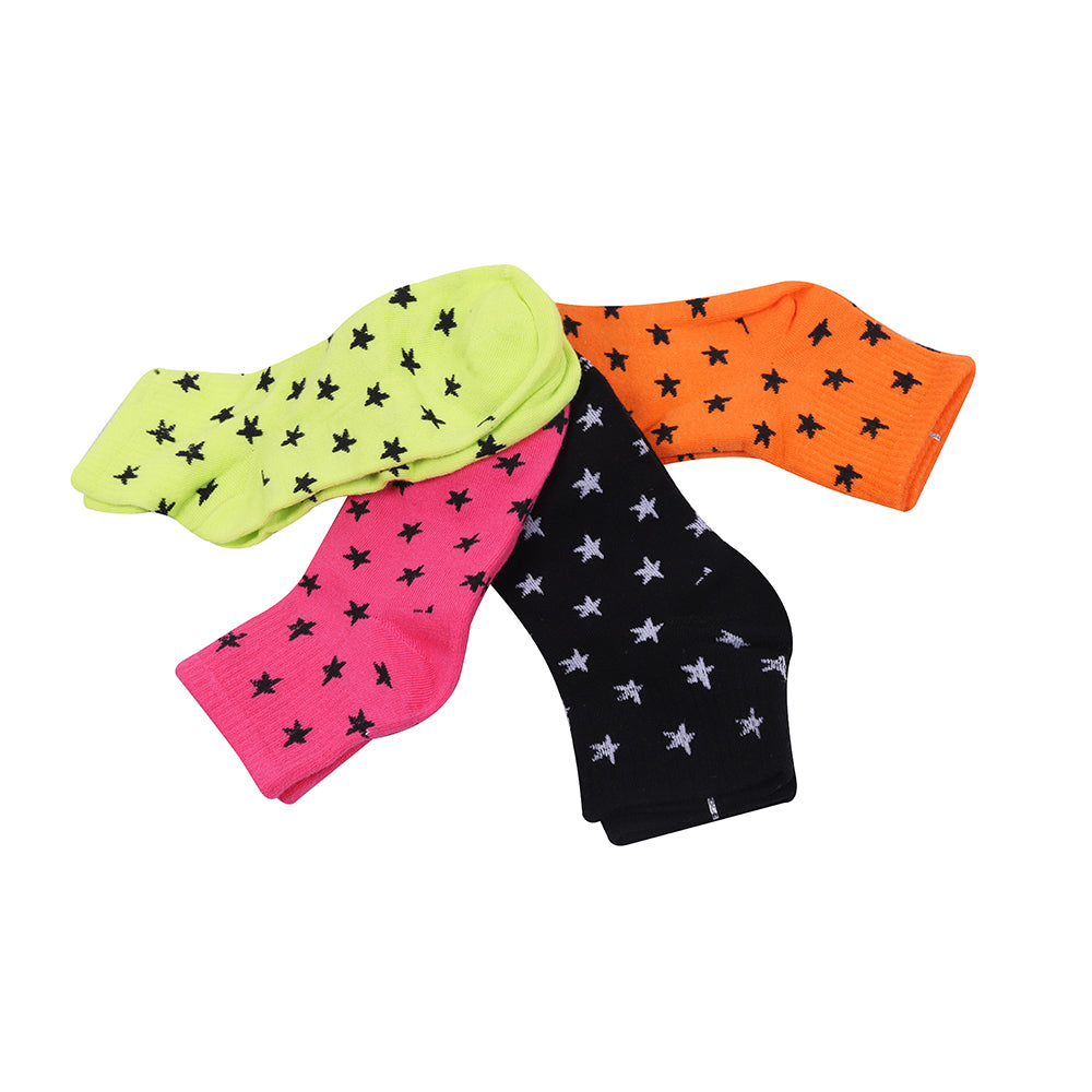 Hamster London Hype Socks Neon Star Set Of 4