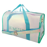 Hamster London Shiny Classic Duffle Bag Aqua With Medium And Small Combo