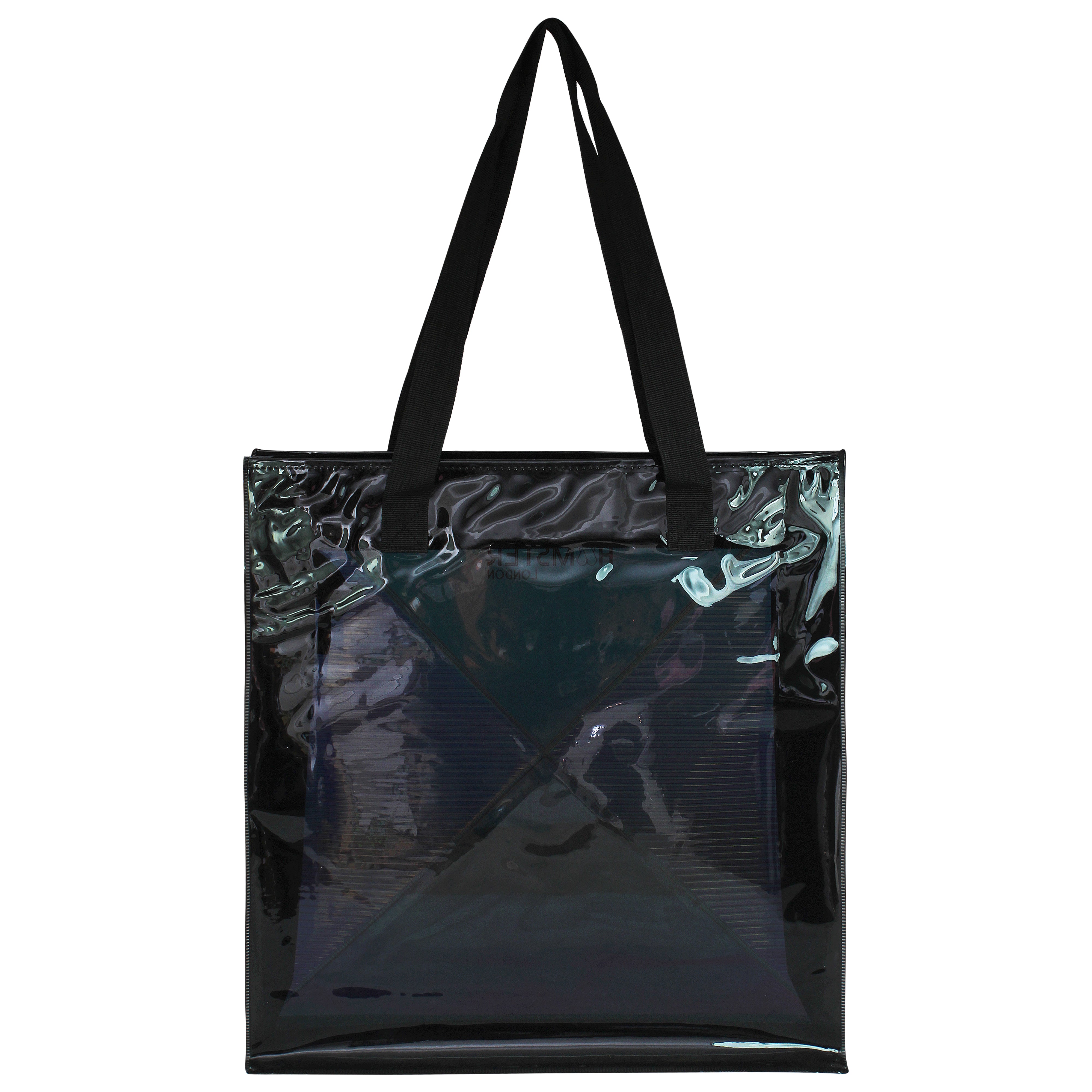 Hamster London Shiny Classic Tote Bag Black
