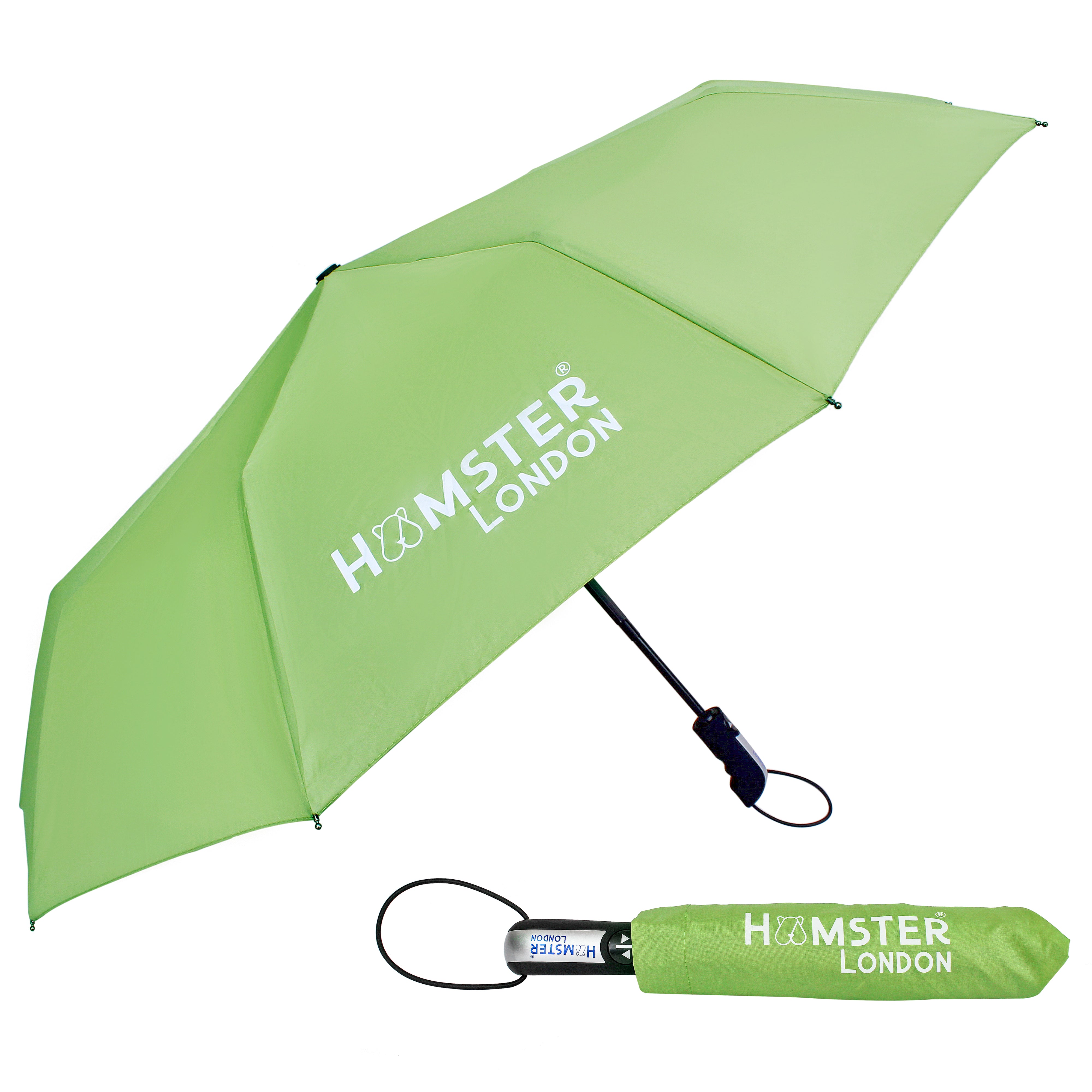 Hamster London Automatic Open & Close Pocket Folding Umbrella (Green)