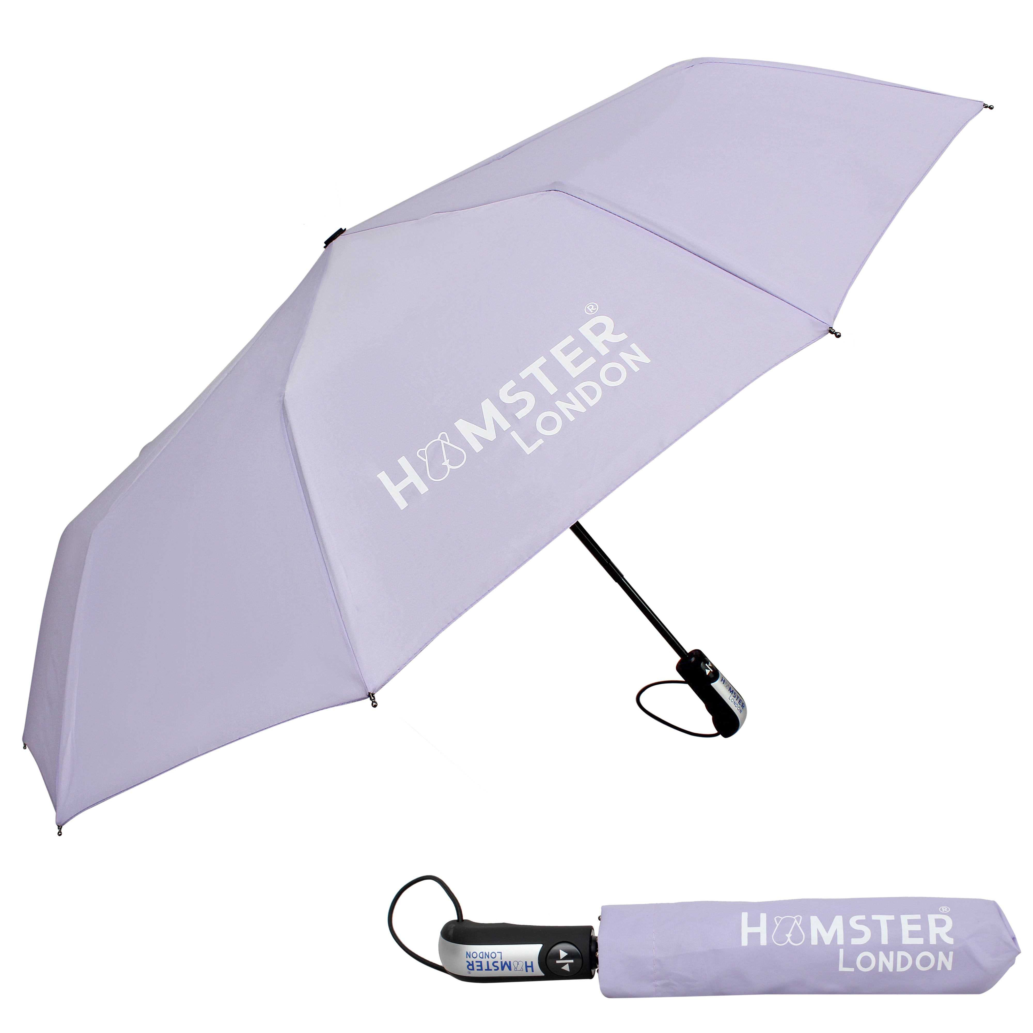 Hamster London Automatic Open & Close Pocket Folding Umbrella (Light Purple)