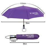 Hamster London Automatic Open & Close Pocket Folding Umbrella (Purple)