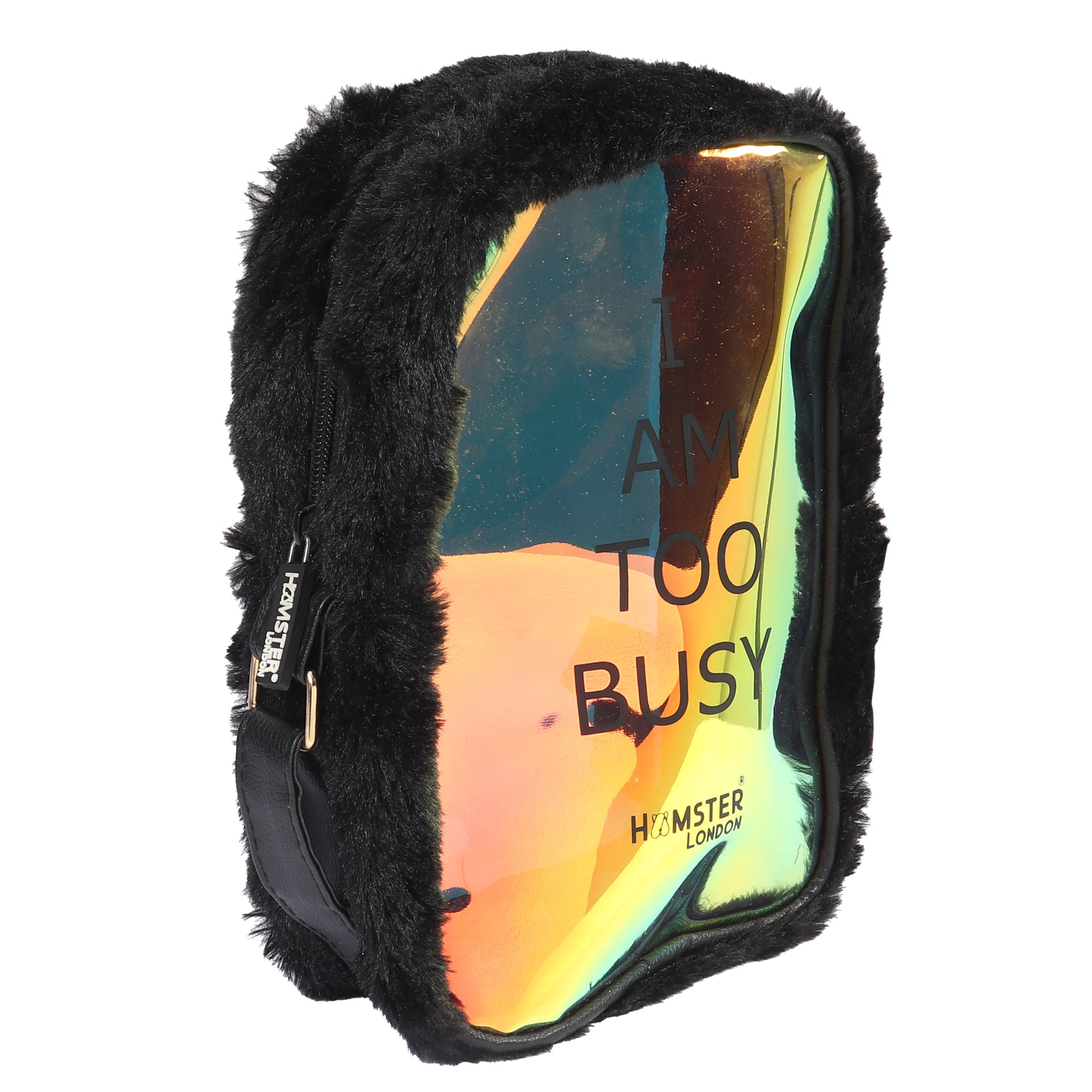 Hamster London Busy Be Fur Sling Black