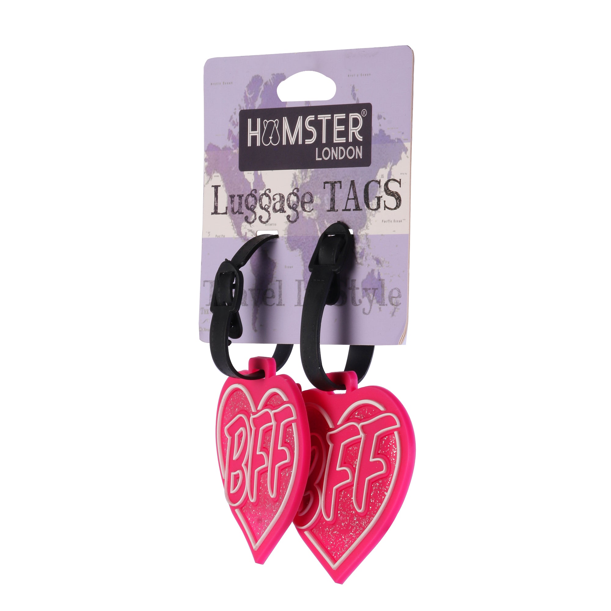 Hamster London Luggage Tag Heart Set Of 2