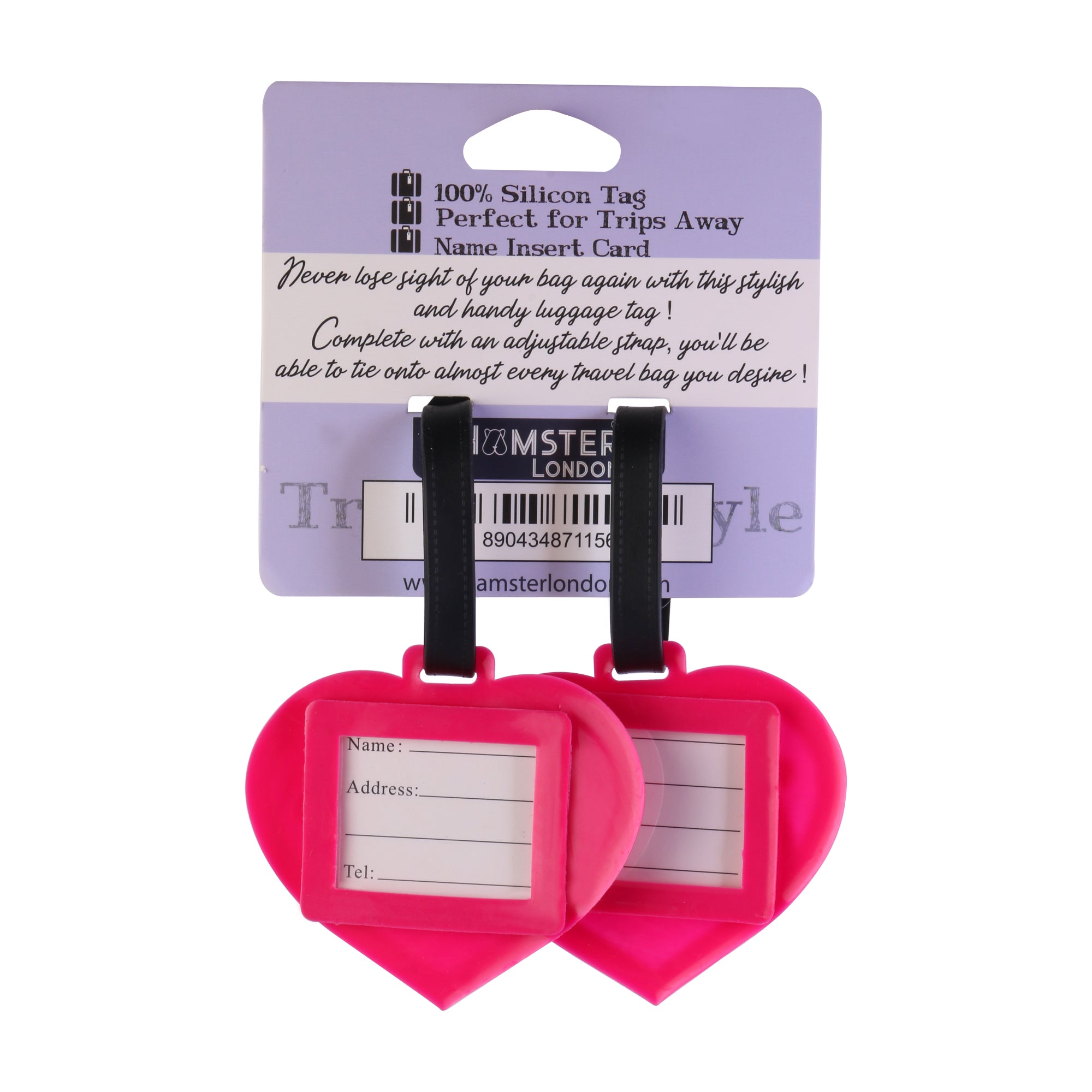 Hamster London Luggage Tag Heart Set Of 2