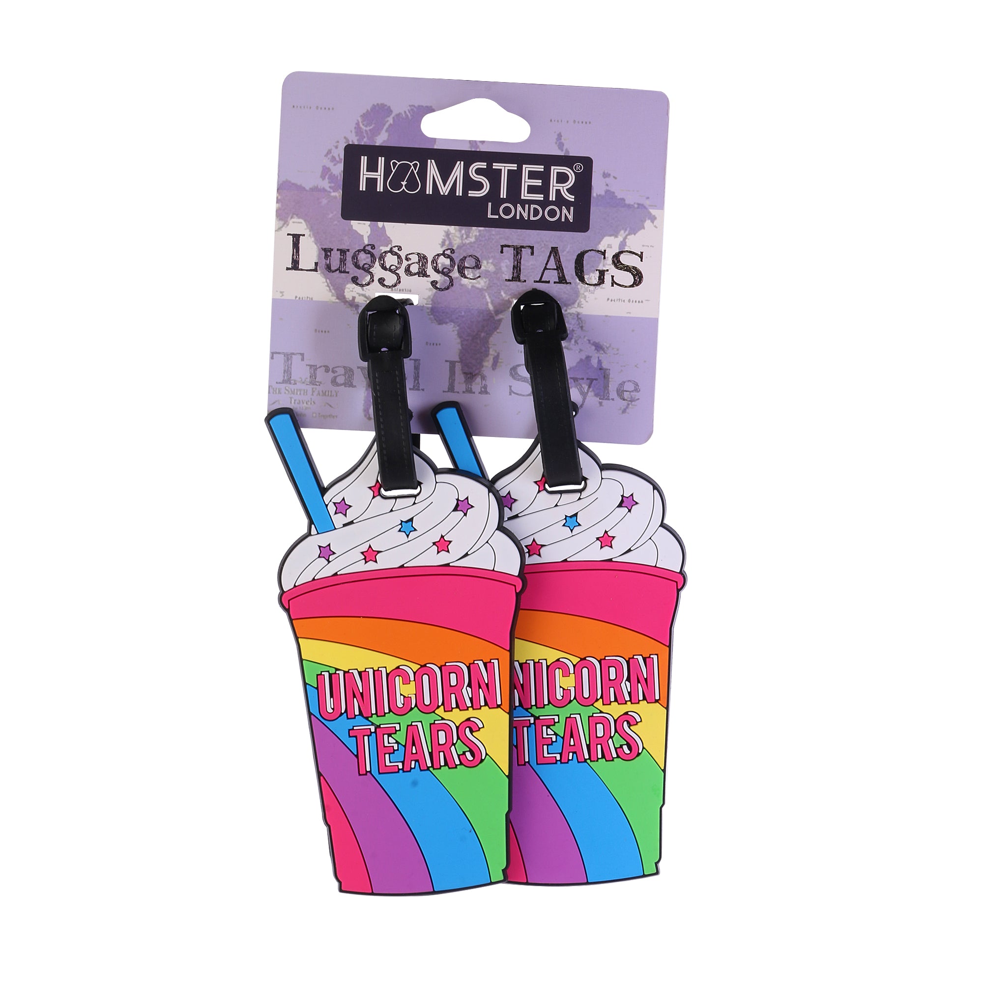 Hamster London Luggage Tag Tears Set Of 2