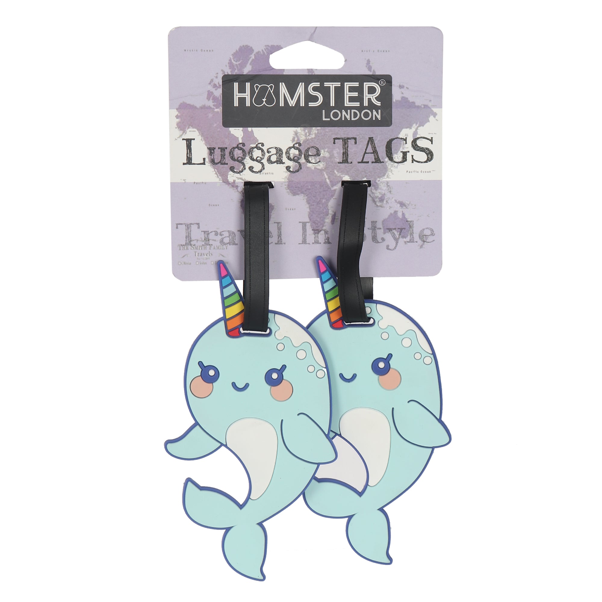 Hamster London Luggage Tag Cutiecone set of 2