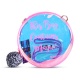 Pom Pom Sling Bag For Makeup Accessories Pink