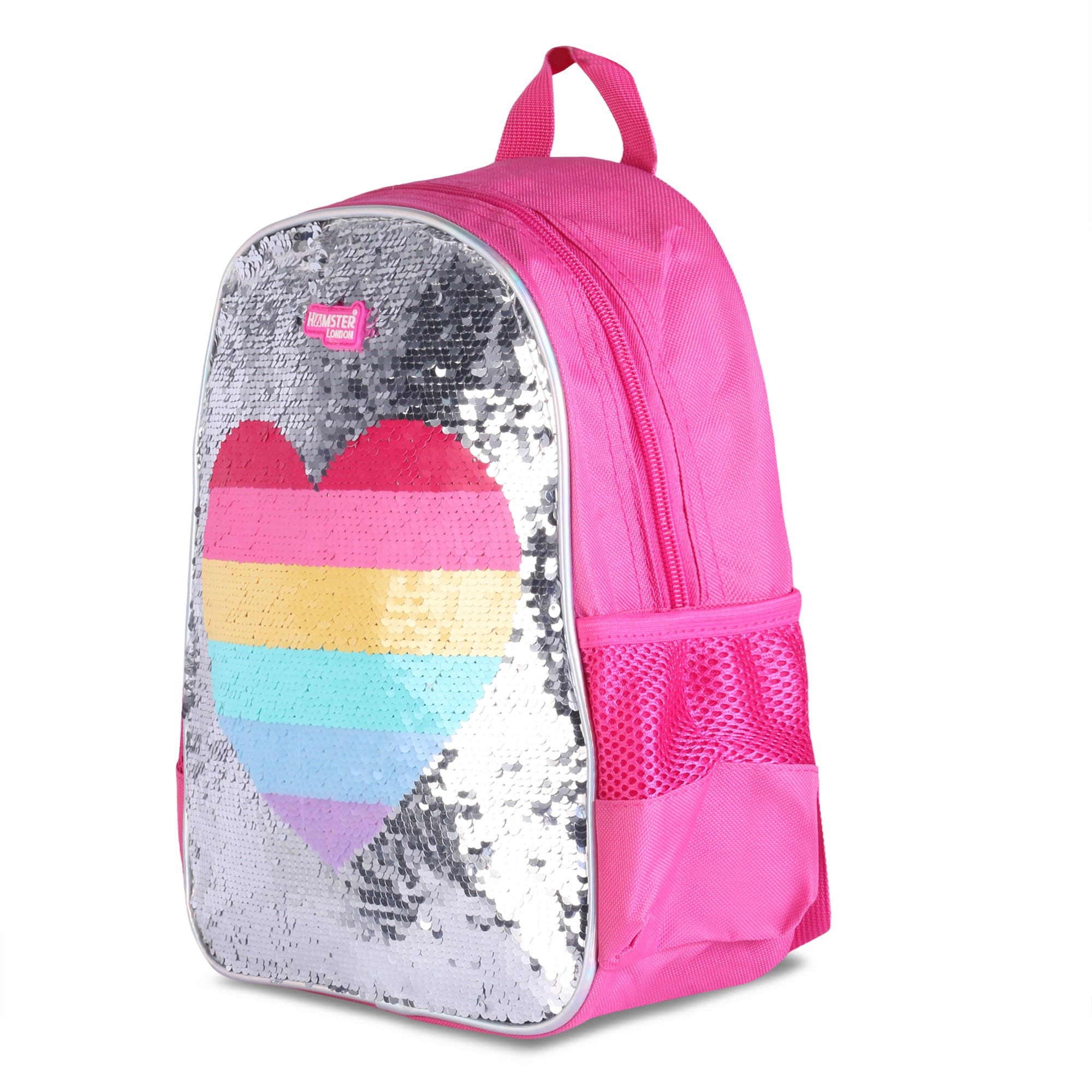 Hamster Pink Heart Sequence Backpack