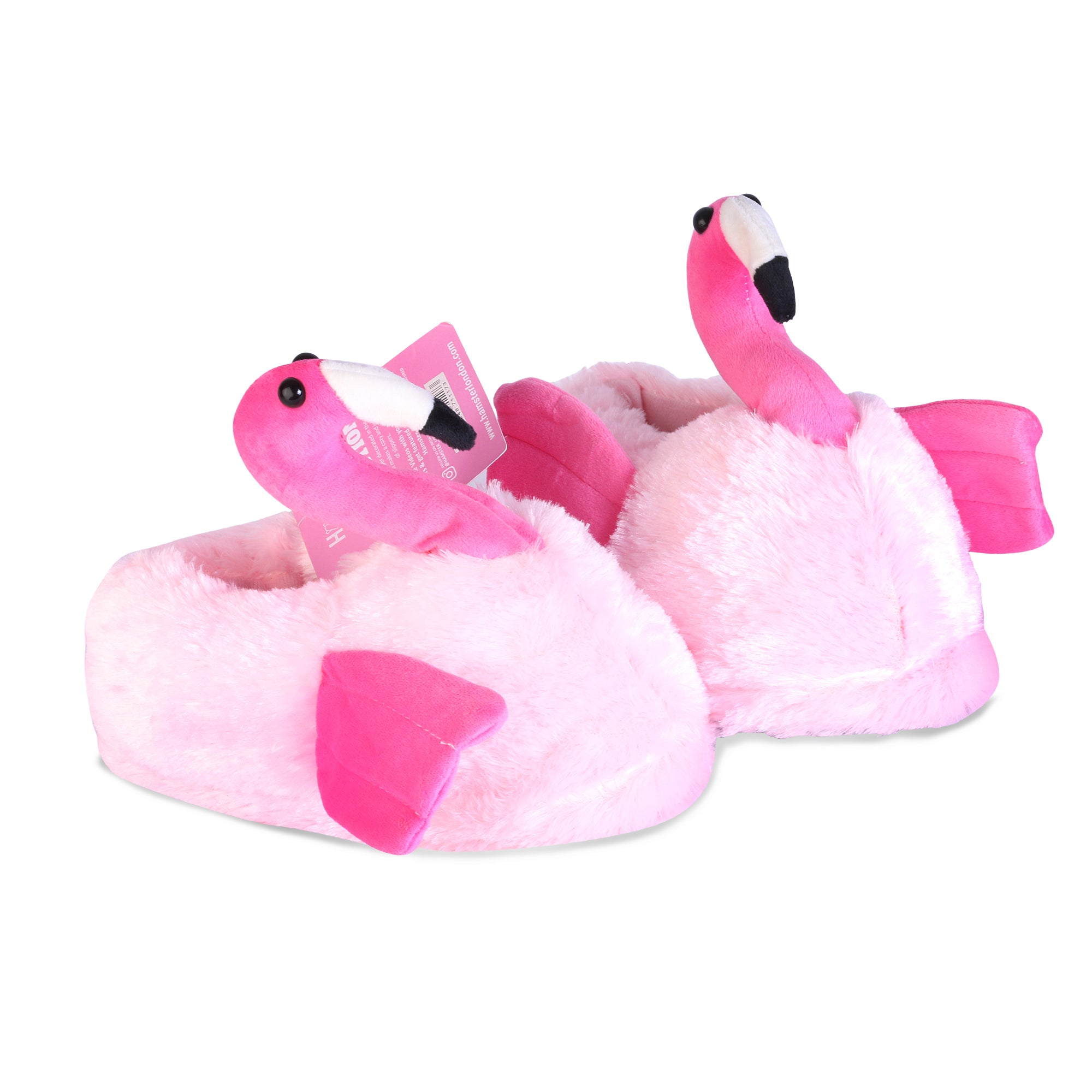 Hamster London Furry Slipper Flamingo Dark