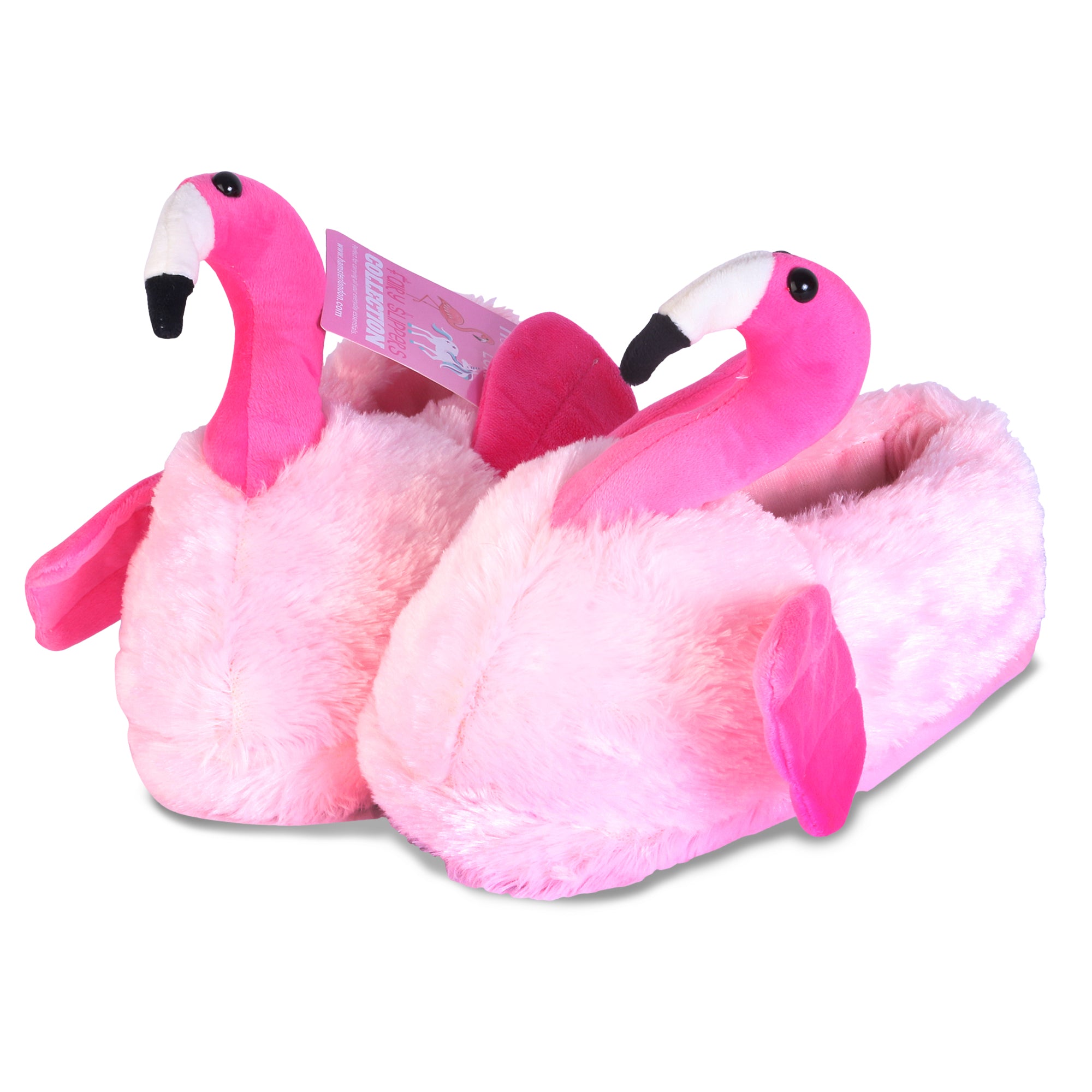 Hamster London Furry Slipper Flamingo Dark