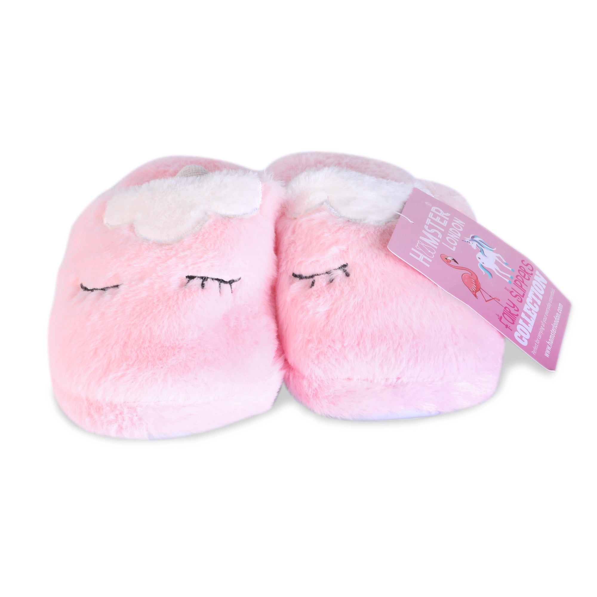 Hamster London Furry Slipper Unicorn Pink