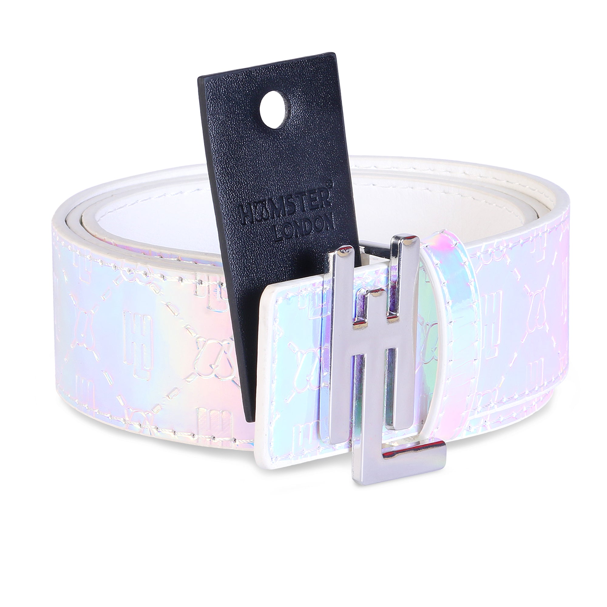 HL Raver Belt Shiny Belt Silver Buckle