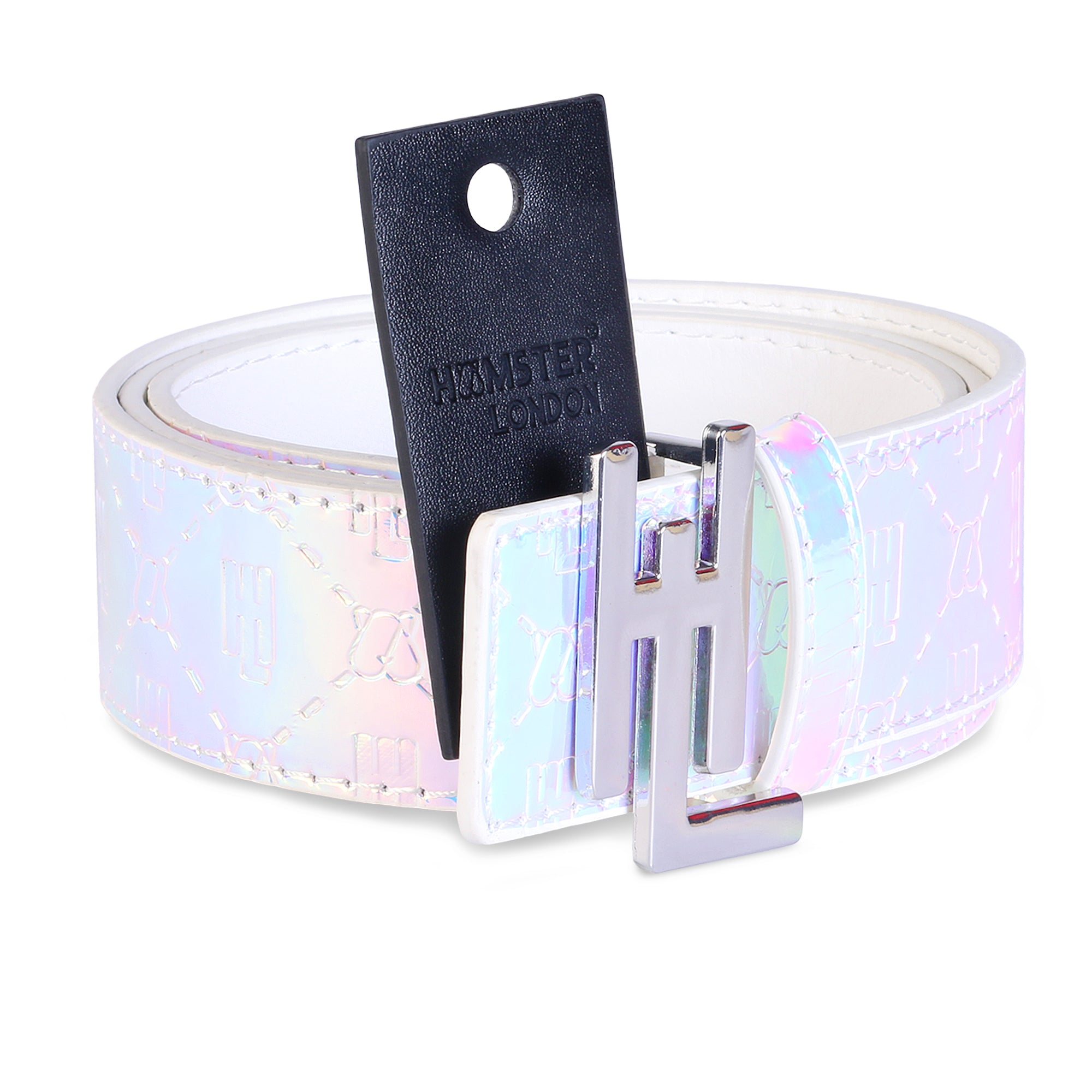 Hamster London Raver Belt Shiny Belt Silver Buckle