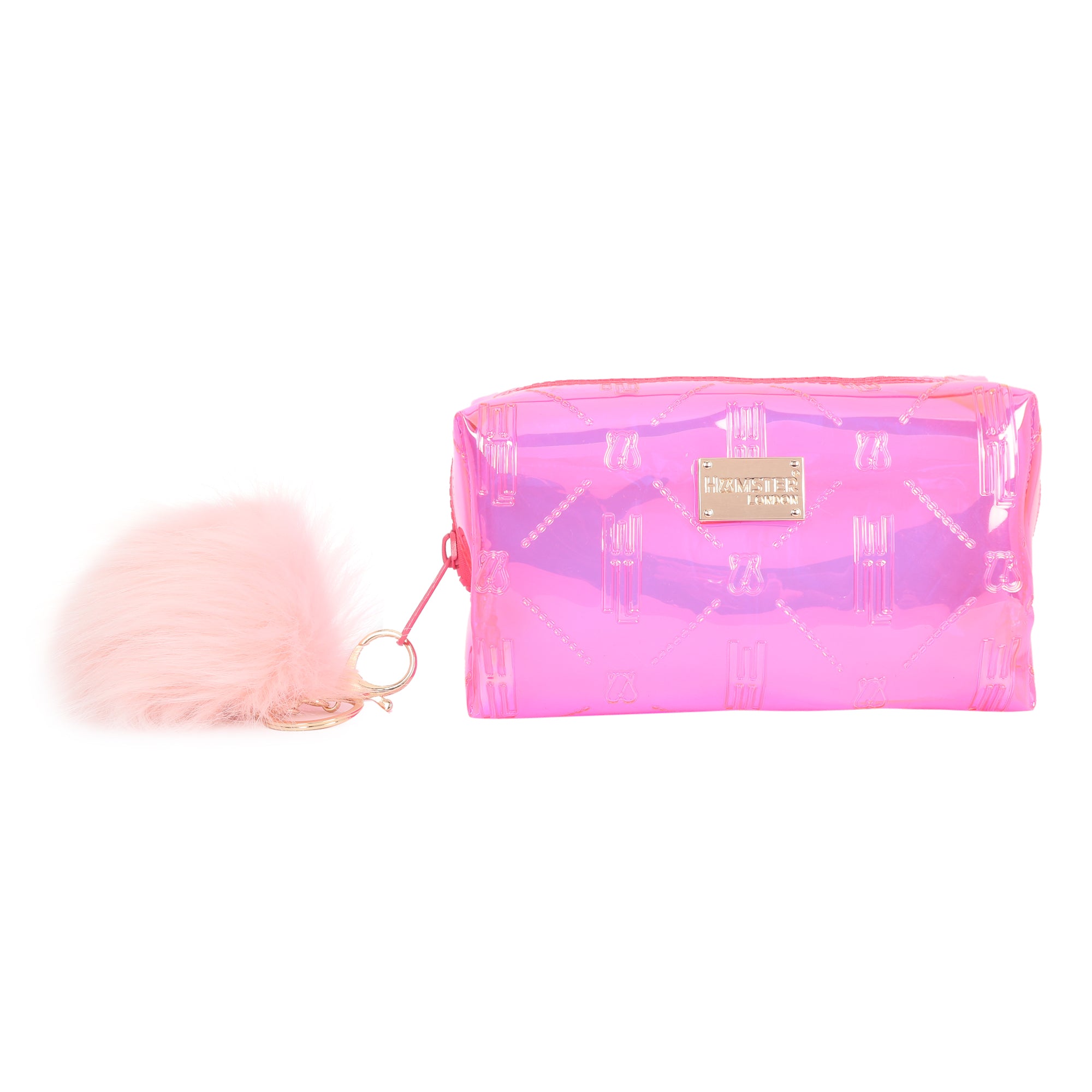 Hamster London Raver Pink Pouch with Pom Pom