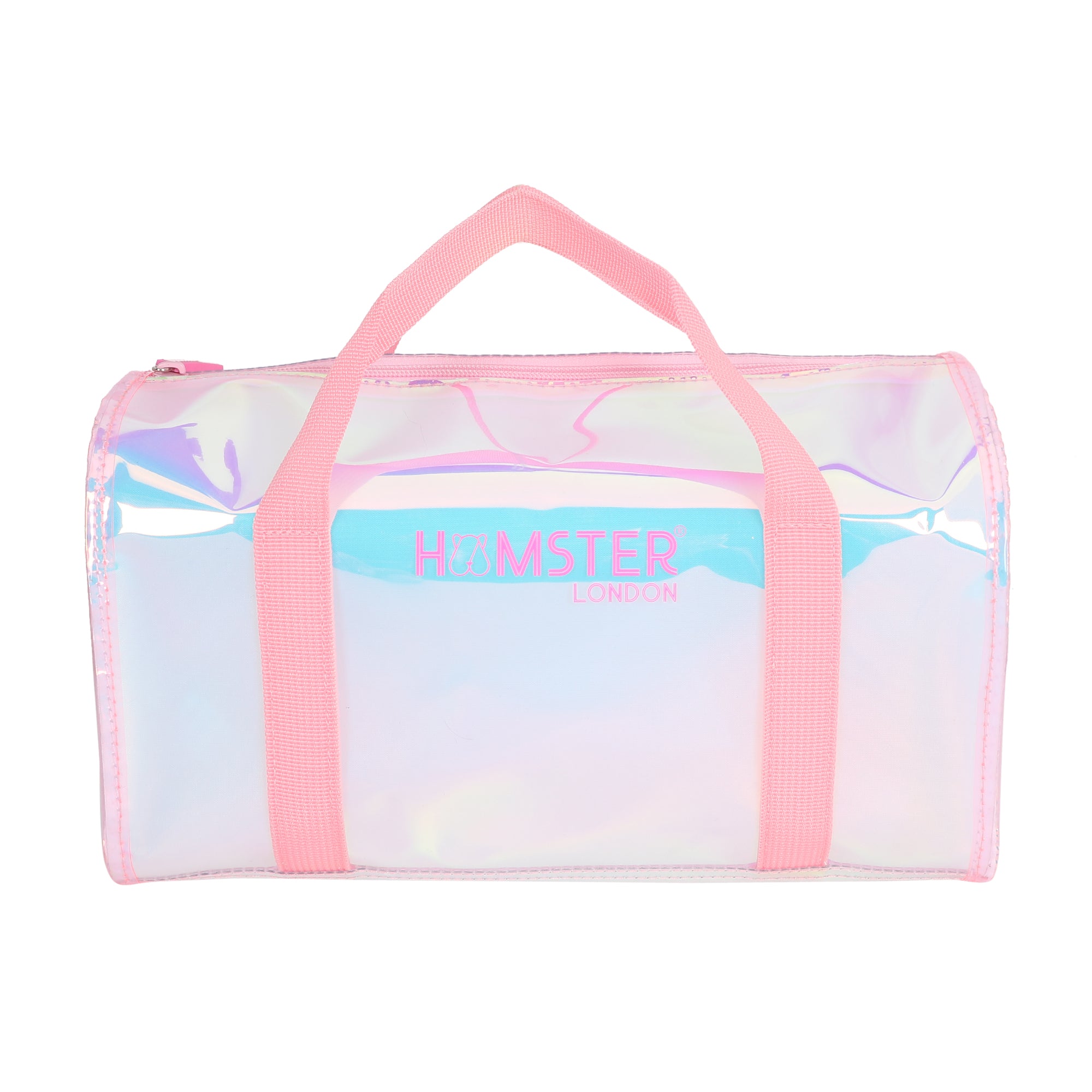 Hamster London Shiny Classic Duffle Bag Pink With Medium And Small Combo