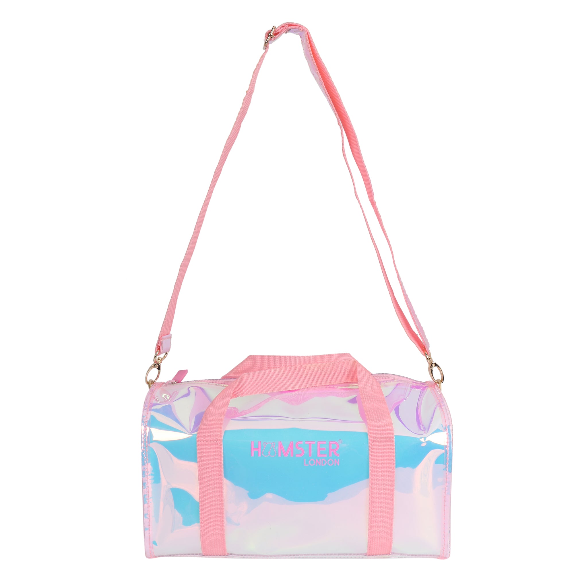 HL Shiny Classic Duffle Bag Pink With Medium And Small Combo