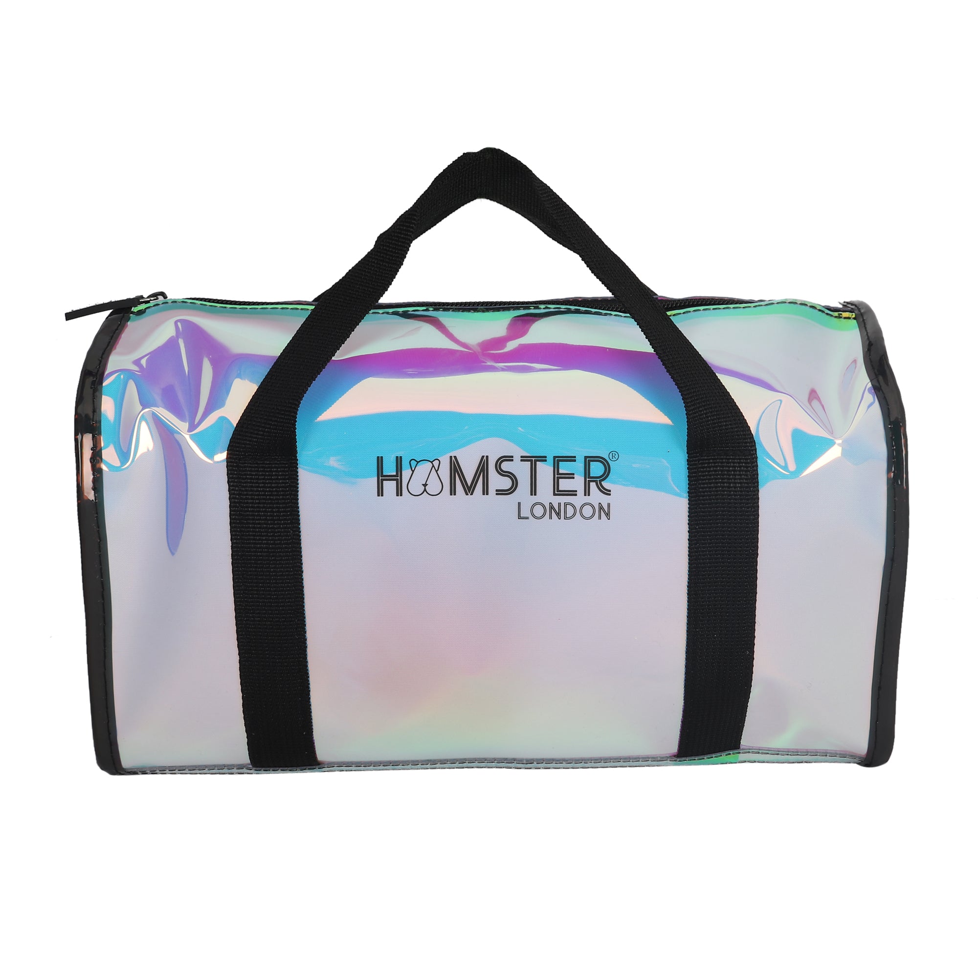 Hamster London Shiny Classic Duffle Bag Black With Medium And Small Combo