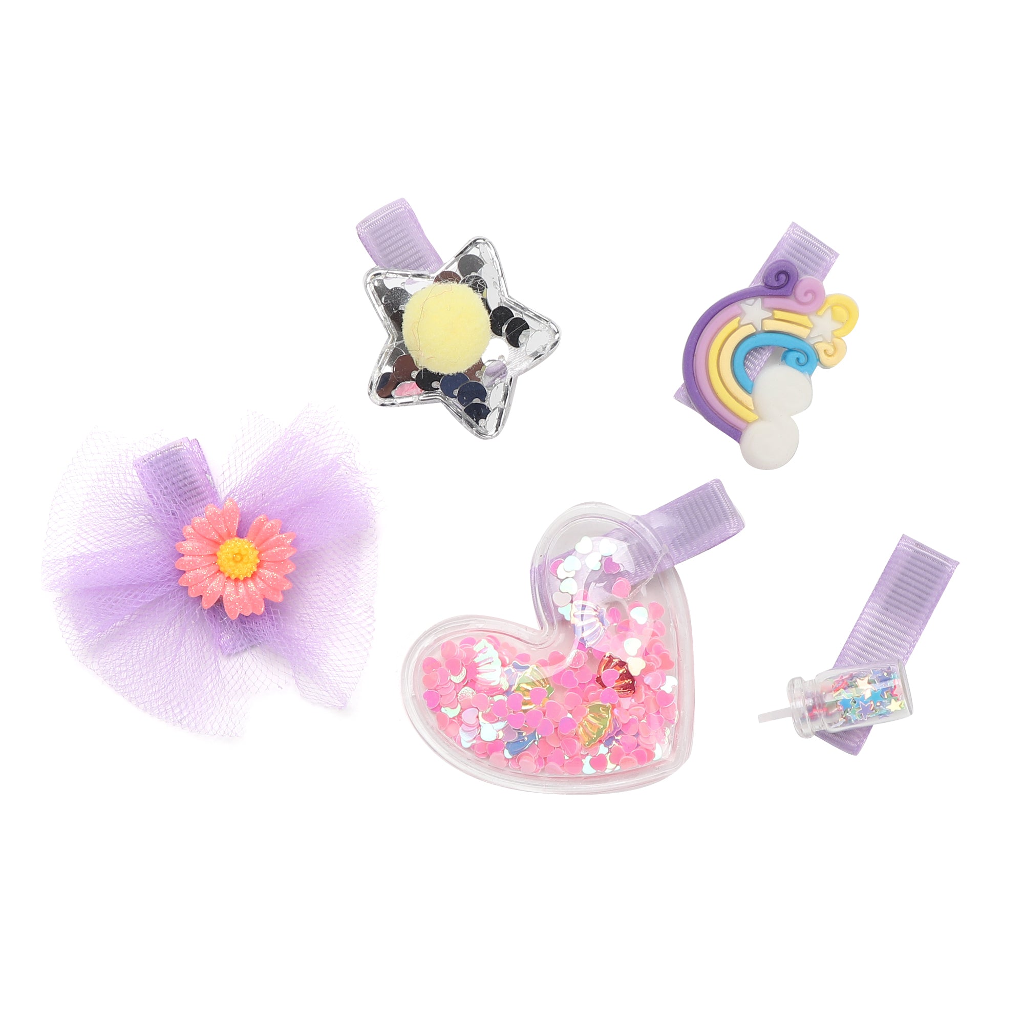 Hamster London Hair Clip Rainbow Set of 4