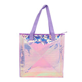 HL Shiny Backpack Purple Small + Tote Bag + Pouch