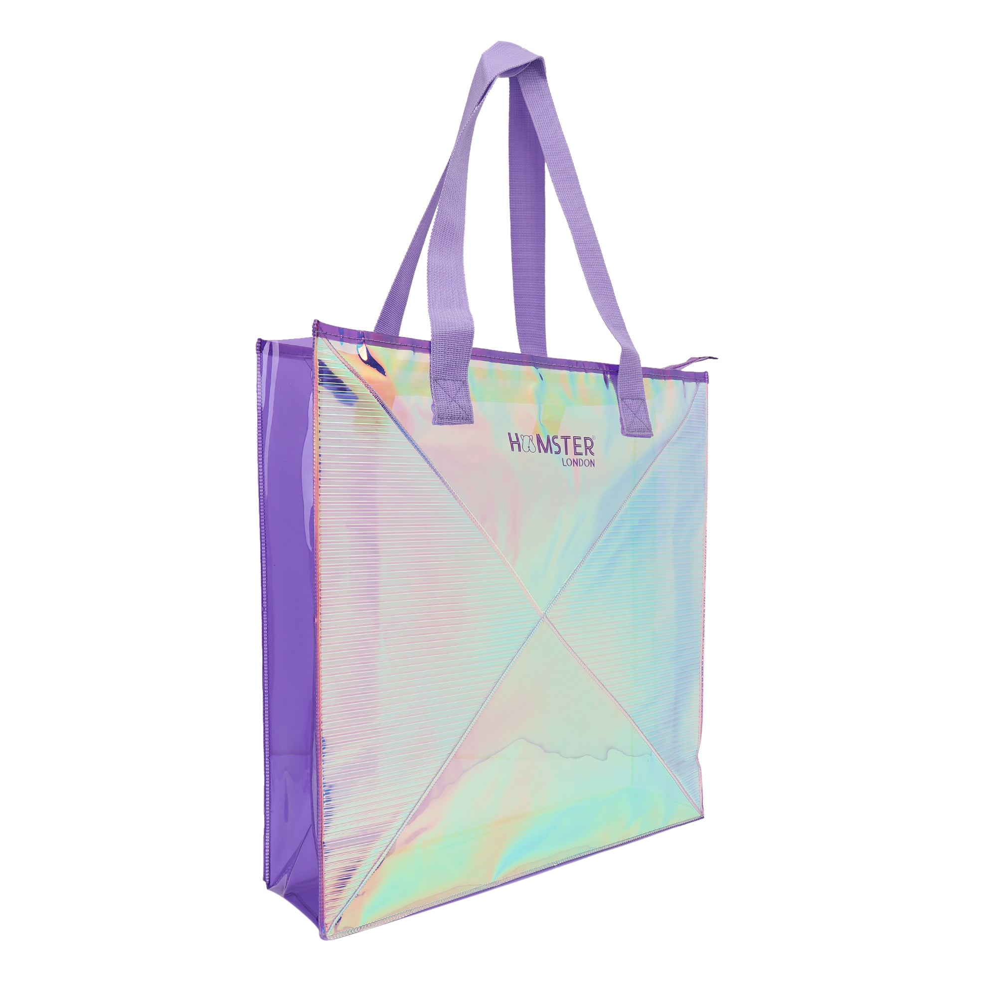HL Shiny Backpack Purple Small + Tote Bag + Pouch