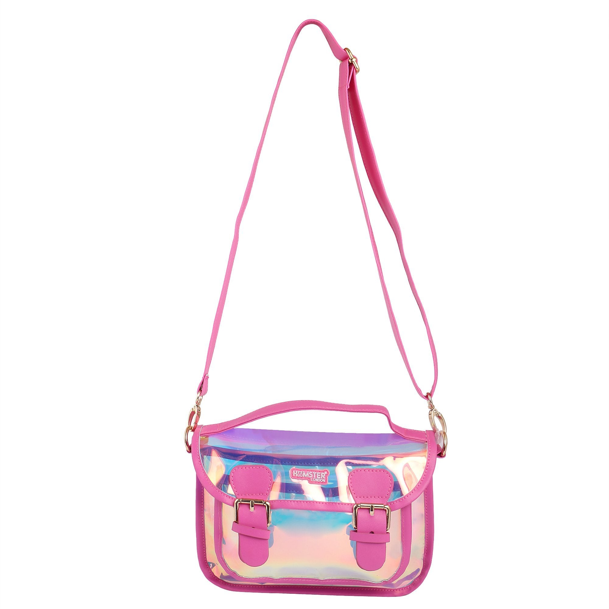 Hamster London Shiny Classic Sling Bag Pink