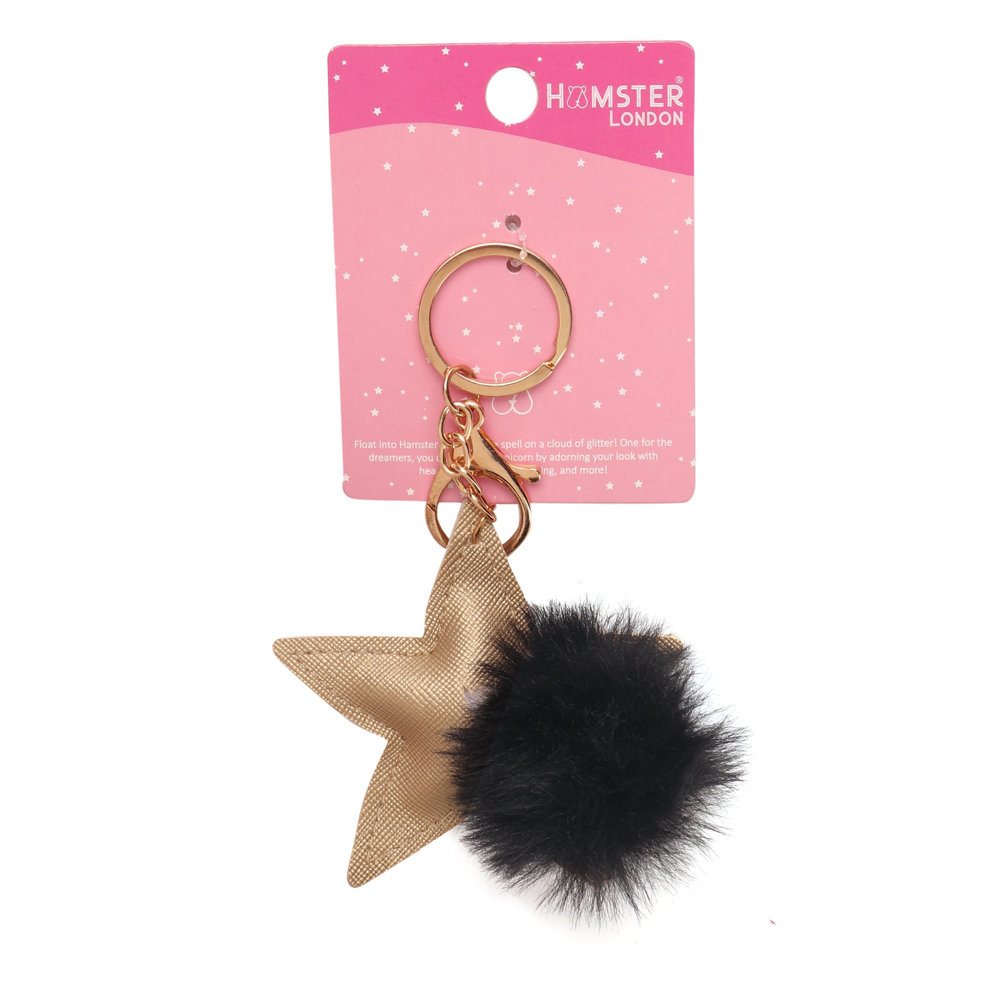 Hamster London Keychain Pompom Star