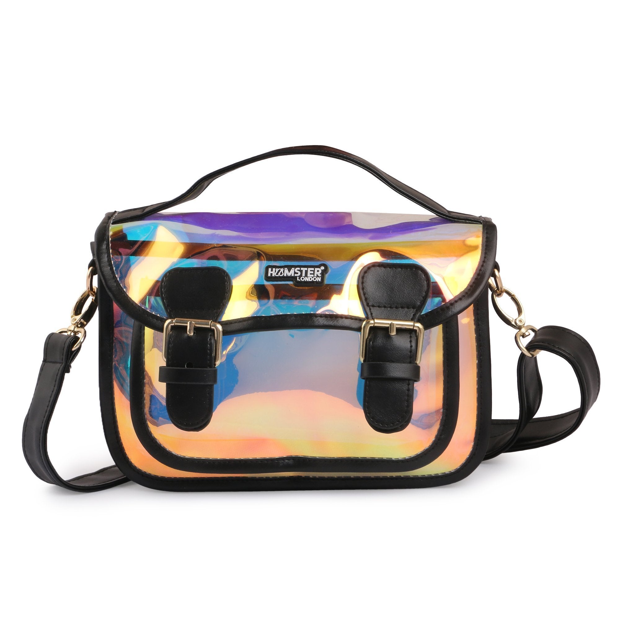Hamster London Shiny Classic Sling Bag Black