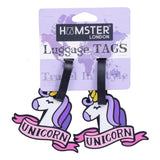 Hamster London Luggage Tag Unicorn Set of 2