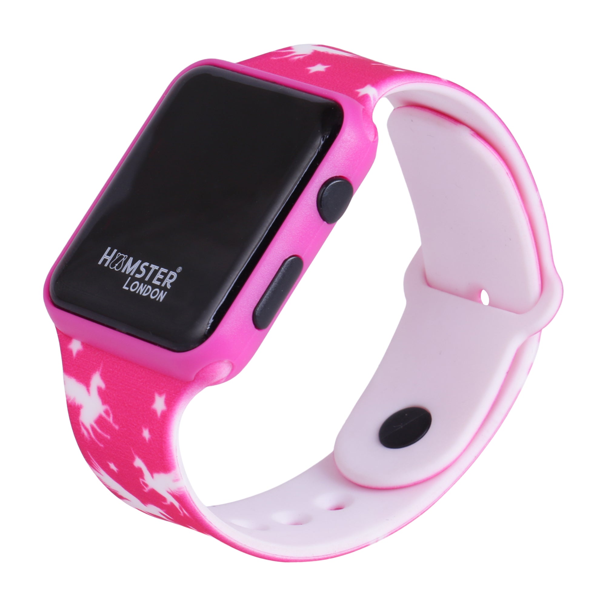 Hamster London Silicone Band Digital Watch Unicorn