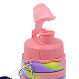Silicone Expandable and Foldable Water Bottle Pink