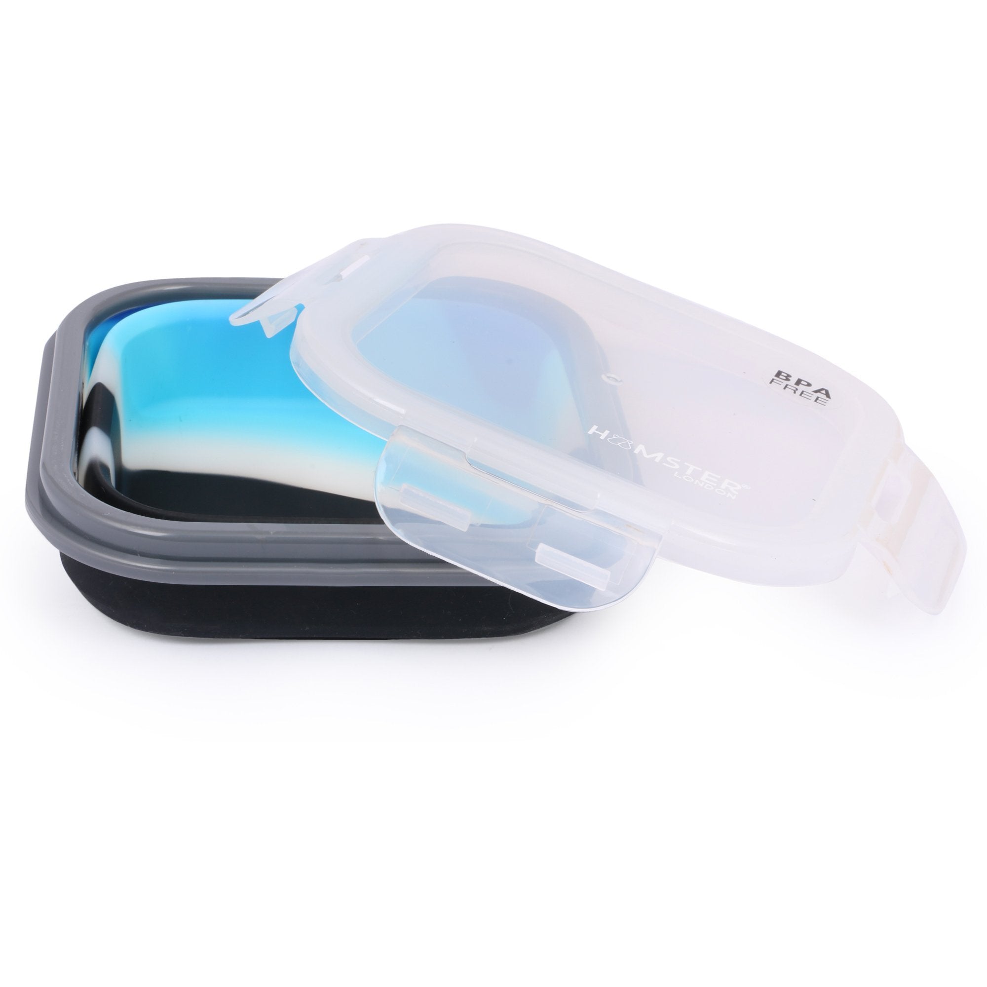 Silicon Bendable Tiffin Box Small Blue