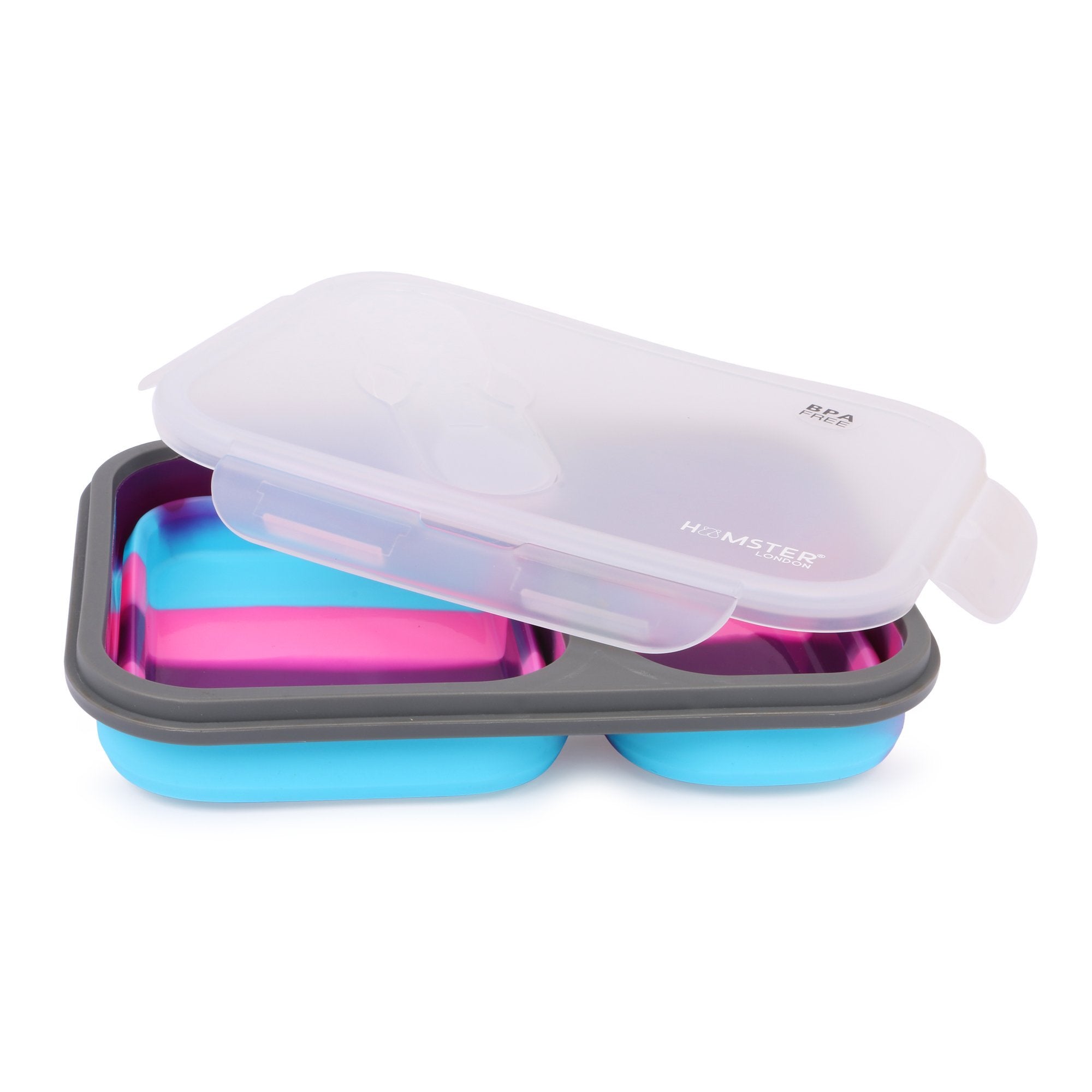HL Silicon Bendable Tiffin Box Pink All Size Set of 3