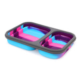 HL Silicon Bendable Tiffin Box Large Pink With Bendable Bottle Pink